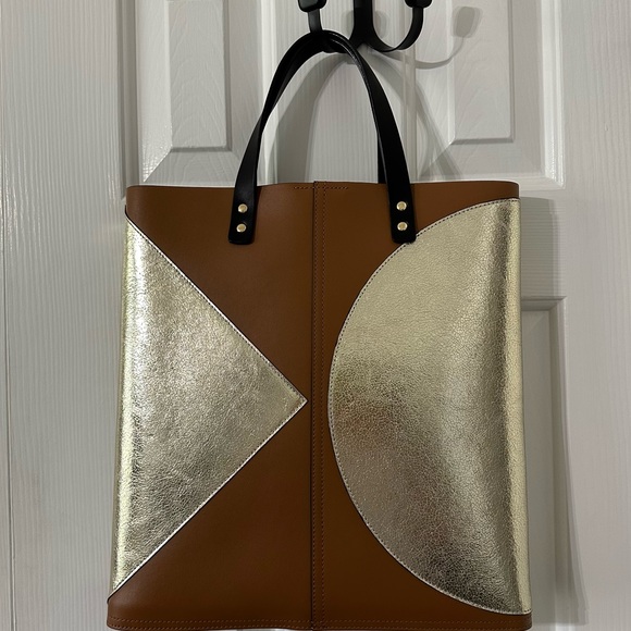 NWT Orla Kiely Leather Laurel Tote Shoulder Bag - Picture 2 of 3
